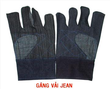 Găng tay vải bạt jean