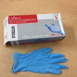 Găng tay nitrile không bột xanh